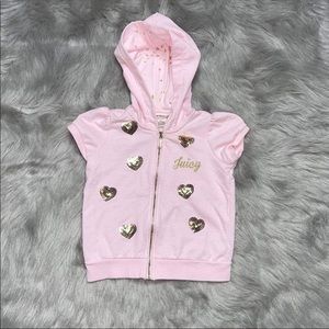 3T Juicy couture short sleeve hooded sweatshirt